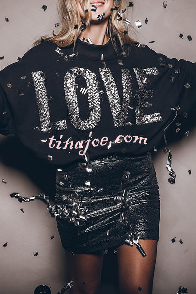 Lots of Love for You Sequin Loose Pullover Top