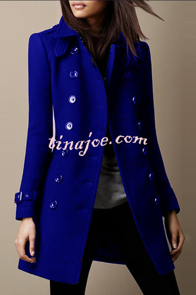 Casual Lapel Long Sleeve Button Coat