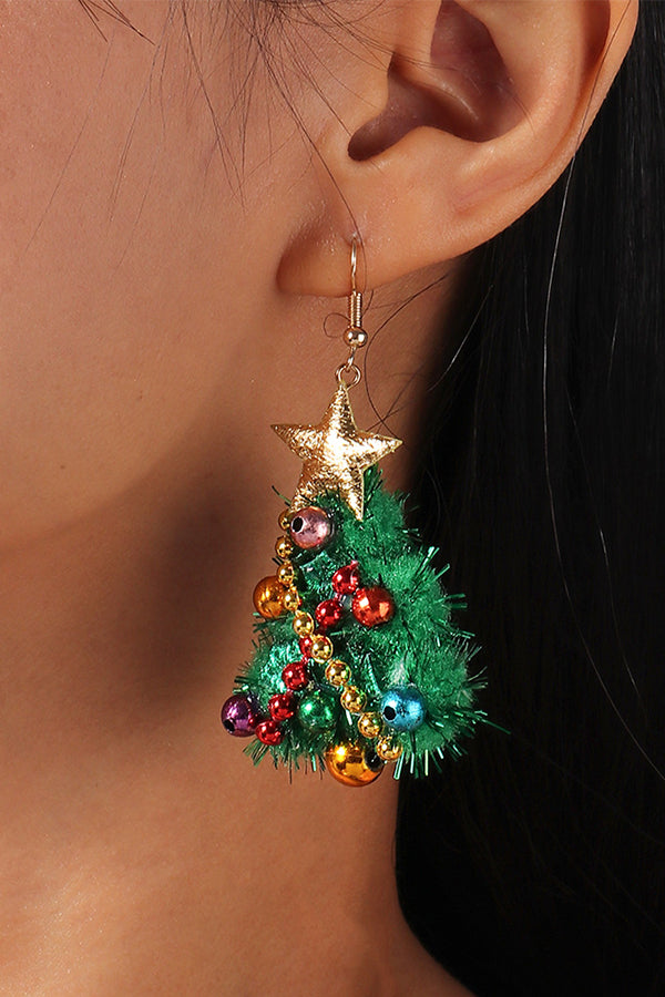 Christmas Tree Tassel Garland Bell Earrings Earrings