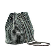 Sequined Rhinestone Cross-body Bucket Bag