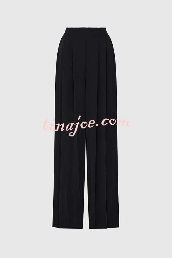 Show Exquisiteness High Rise Pleated Wide Leg Pants