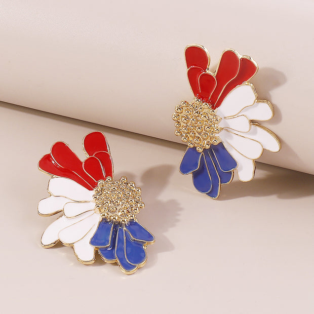 Retro Alloy Floral Pattern Earrings