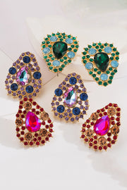 Vintage Alloy Drop-shaped Diamond Earrings