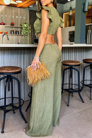 Hidden Zipper Loose High Rise Wide Leg Jumpsuit