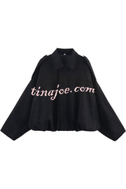 Fashion Lapel Long-sleeved Casual Bomber Jacket