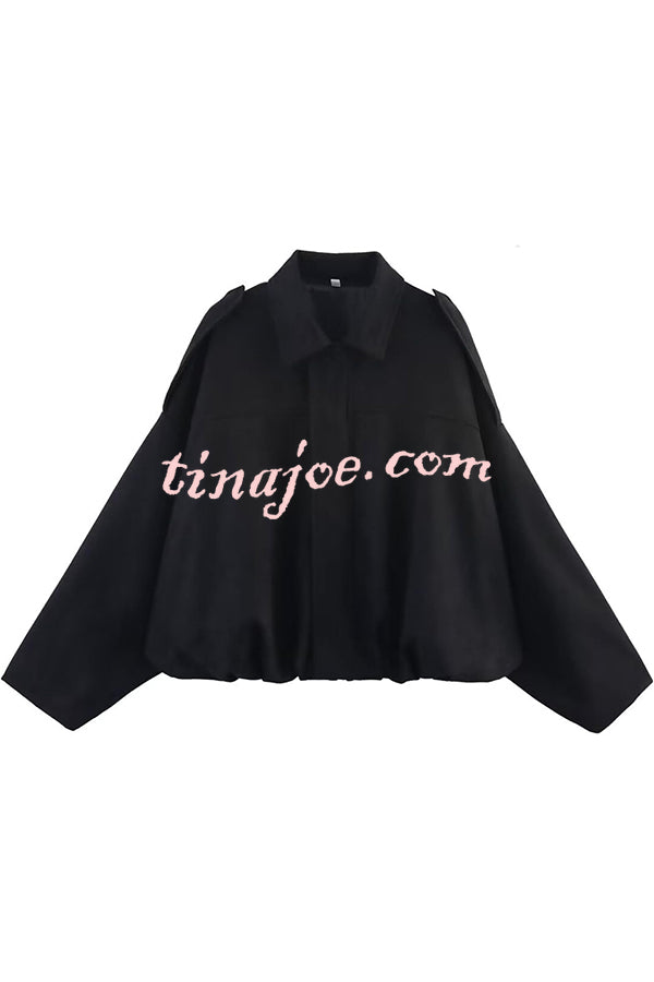 Fashion Lapel Long-sleeved Casual Bomber Jacket