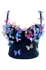 Butterfly Embellished Sexy Sling Backless Top