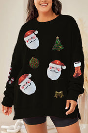 Christmas Sequined Loose Casual Long-sleeved Sweatshirt