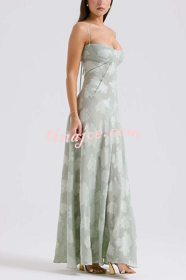 Fashion Sexy Suspenders See-through Holiday Slim Maxi Dress