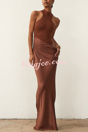 Sexy Sleeveless Slim Waist Hollow Out Maxi Dress