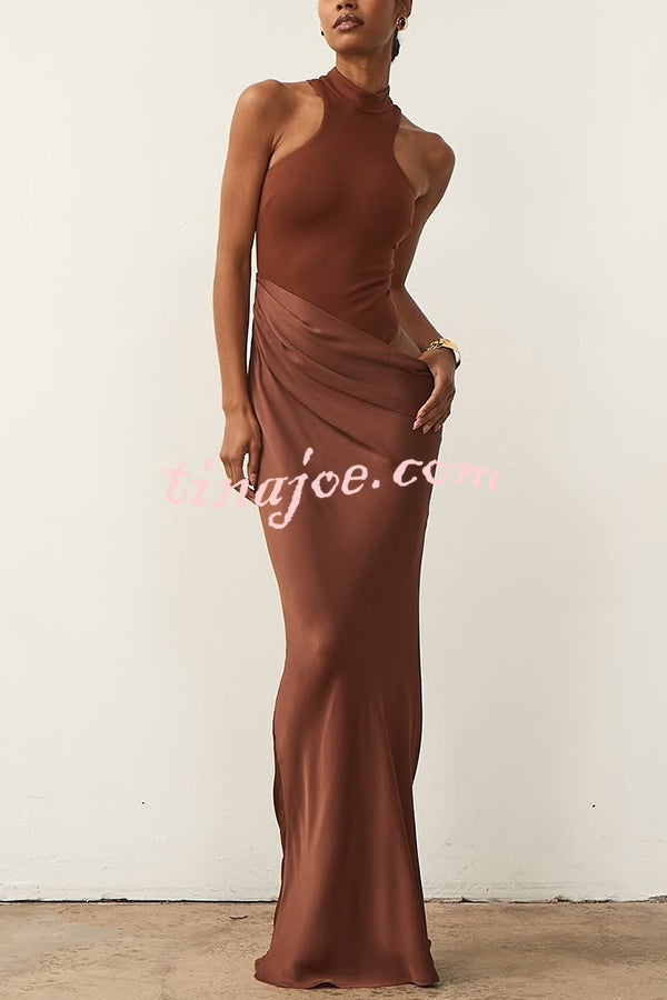 Sexy Sleeveless Slim Waist Hollow Out Maxi Dress