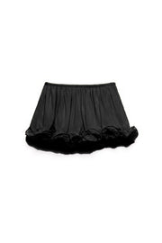 Romantic Drama Chiffon Wavy Ruffles Elastic Waist Loose Skirts