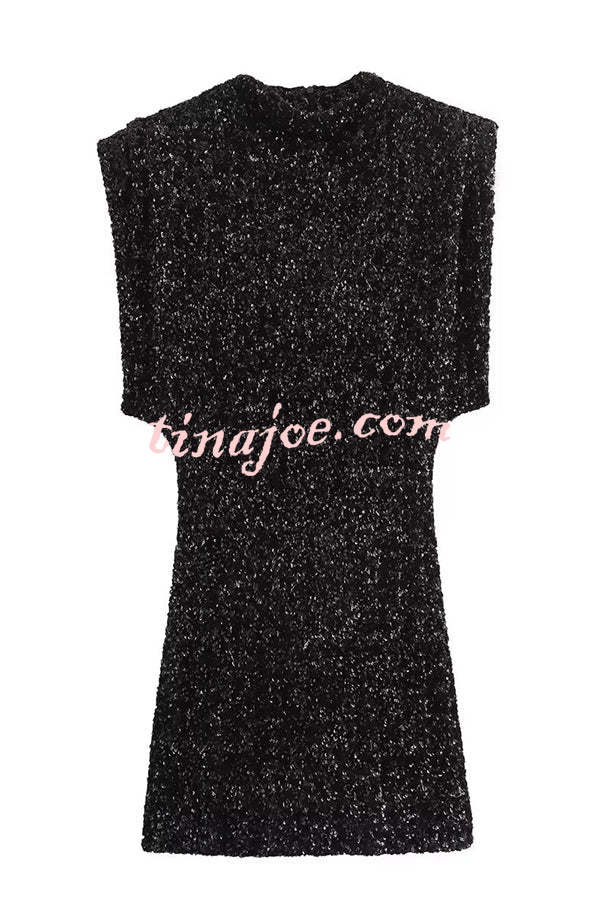 Adorable Sexy Vibes Sequin Wide Sleeve Mini Dress