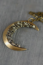 Vintage Moon-shaped Diamond Necklace