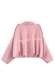 Fashion Lapel Long-sleeved Casual Bomber Jacket