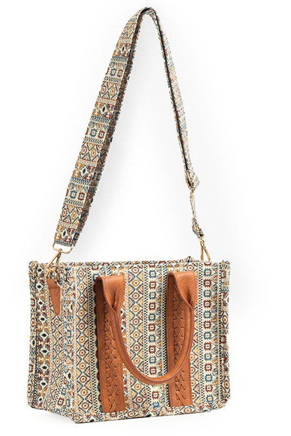 Western Bohemian Aztec Tote Bag