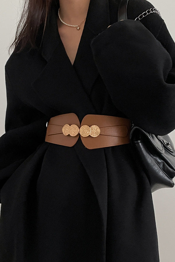 Retro All-match Wide Elastic Belt