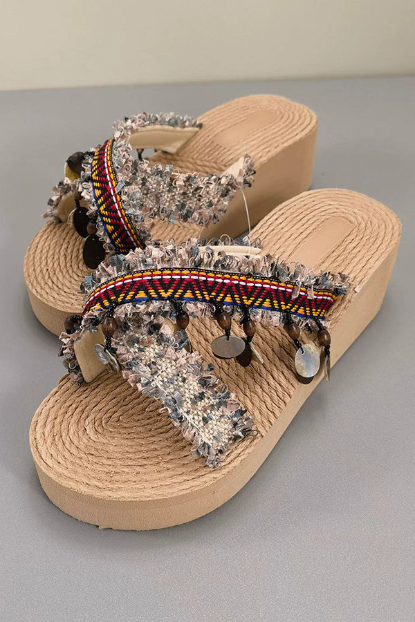 Bohemian Ethnic Style Tassel Beach Shoes