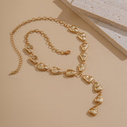 Fashion Irregular Baroque Style Teardrop-shaped Pendant Necklace
