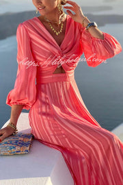 Enjoy The Sunshine Cross Front Maxi Dress