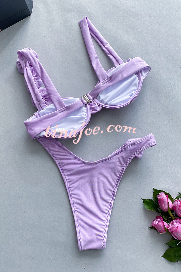 Fantasy Suspender Three Dimensional Flower Bikini