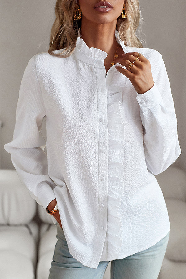 Temperament Commuter Buttoned Long Sleeve Shirt