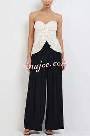Show Exquisiteness High Rise Pleated Wide Leg Pants