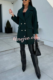 Stylish Lapel Double-breasted Loose Coat