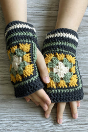 Four-leaf Clover Crochet Half-finger Gloves