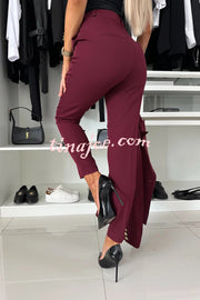 Feeling of Confidence High Rise Pocketed Tapered Pants