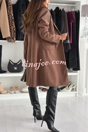 Fashionable Casual Lapel Long Sleeve Single Breasted Loose Coat