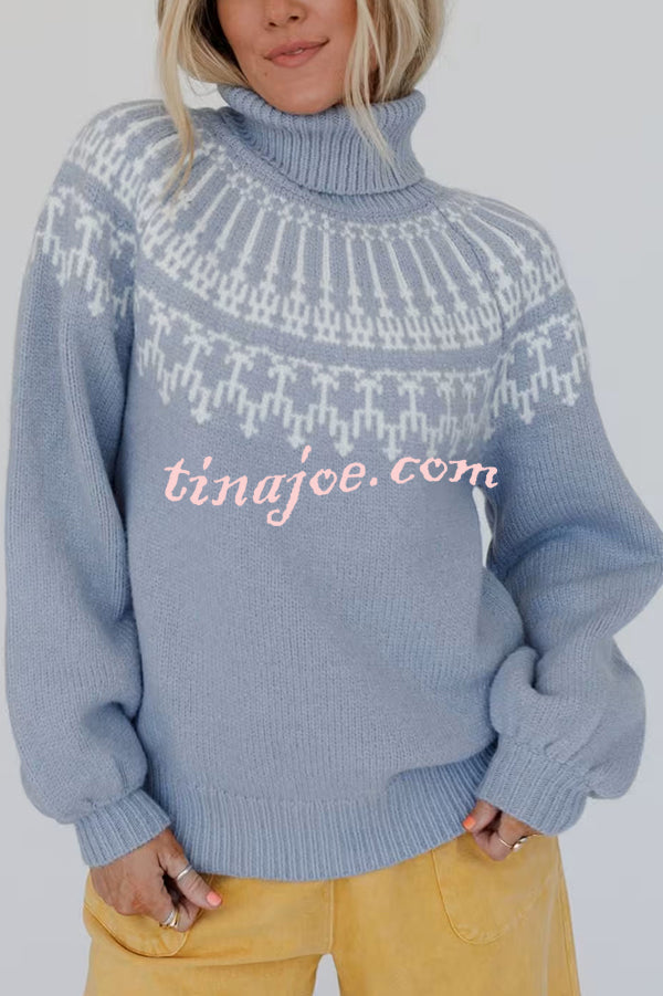 Christmas Thickened Turtleneck Long Sleeve Knitted Sweater