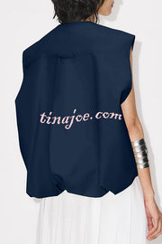 Fashion Zipper Sleeveless Pocket Loose Vest Jacket