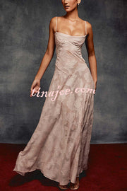 Fashion Sexy Suspenders See-through Holiday Slim Maxi Dress