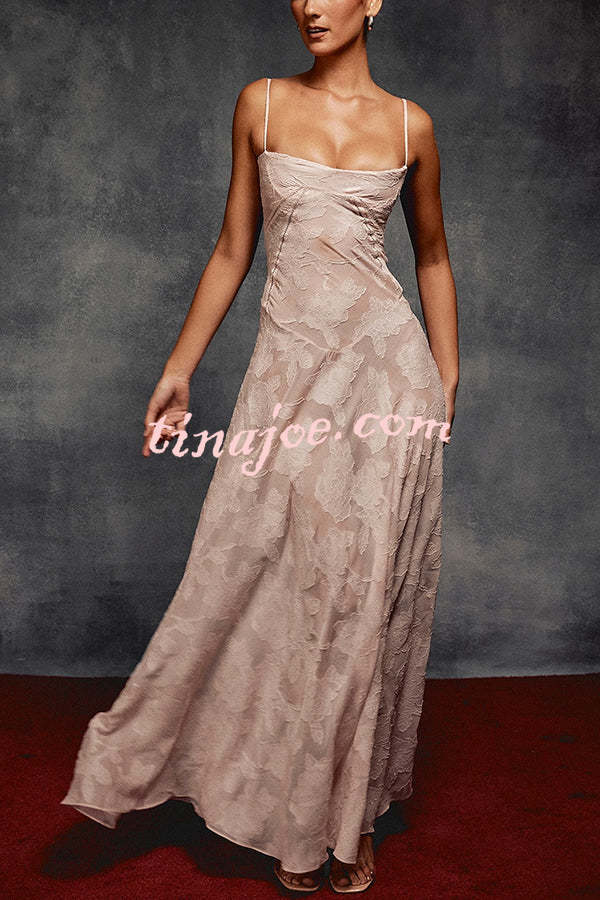 Fashion Sexy Suspenders See-through Holiday Slim Maxi Dress