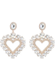 Diamond Heart Shaped Earrings