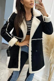 Fashionable Lamb Wool Patchwork Casual Jacket