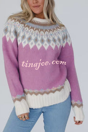 Christmas Thickened Round Neck Long Sleeve Knitted Sweater