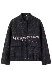 Fashion Sequin Long Sleeve Casual Pocket Loose Jacket