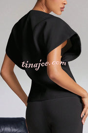 Fashion Button V-neck Asymmetrical Suit Vest