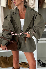 Fashion Style High Rise Elastic Waist Pocketed  Bloomer Shorts