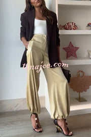 City Phantom Button Up Long Sleeve Lapel Loose Blazer
