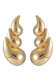 Fashionable Three-layer Drop Gold-plated Earrings