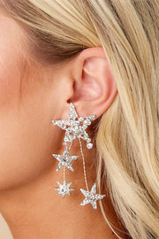 Shooting Star Silver Earrings