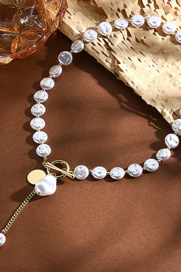 Elegant and Versatile Baroque Pearl Necklace