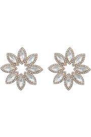 Diamond Floral Earrings