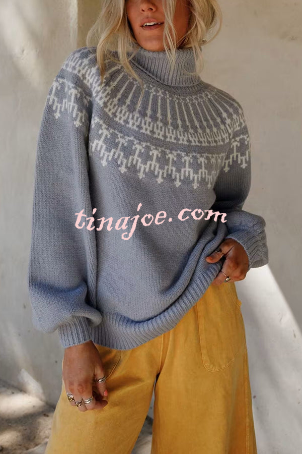 Christmas Thickened Turtleneck Long Sleeve Knitted Sweater