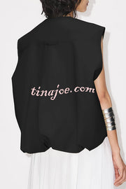 Fashion Zipper Sleeveless Pocket Loose Vest Jacket
