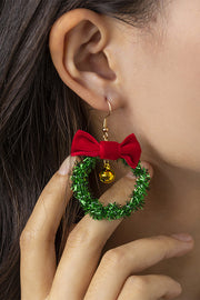 Christmas Tree Tassel Garland Bell Earrings Earrings