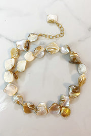 Fashionable Irregular Shell Stitching Necklace